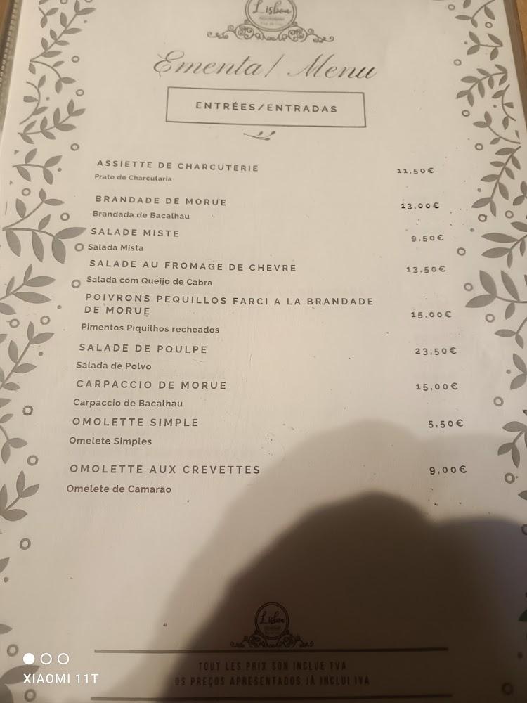 Restaurant Lisboa - Menu Image 2